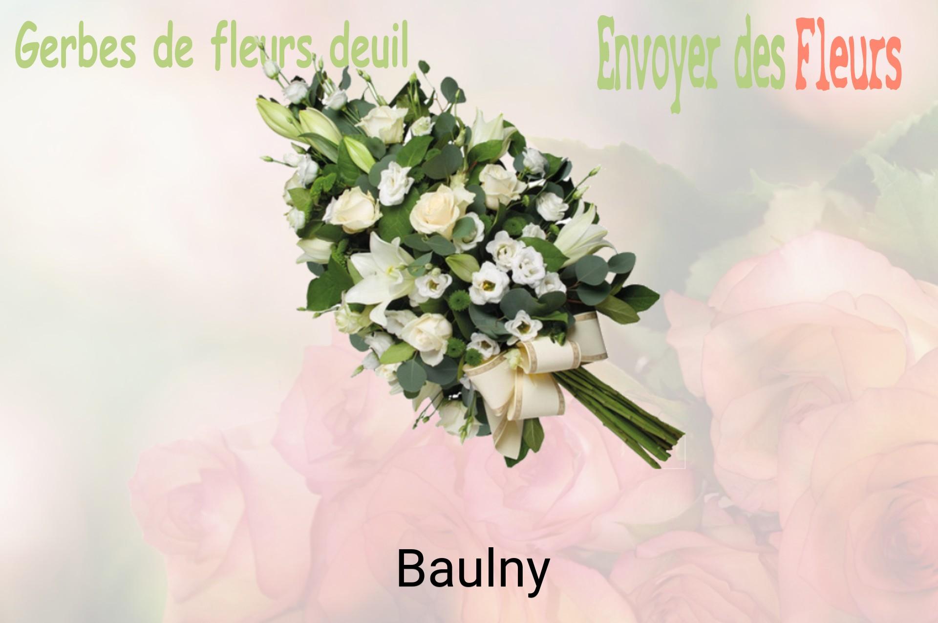 Gerbe de fleurs de deuil livrée à Baulny